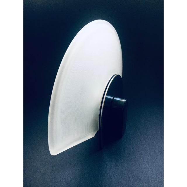 Metalarte Postmodern Frosted Glass Sconce Wall Lamp from Metalarte, Spain, 1980s For Sale - Image 4 of 18