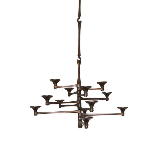 Brutalist Candleholder in Bronze For Sale - Image 11 of 11