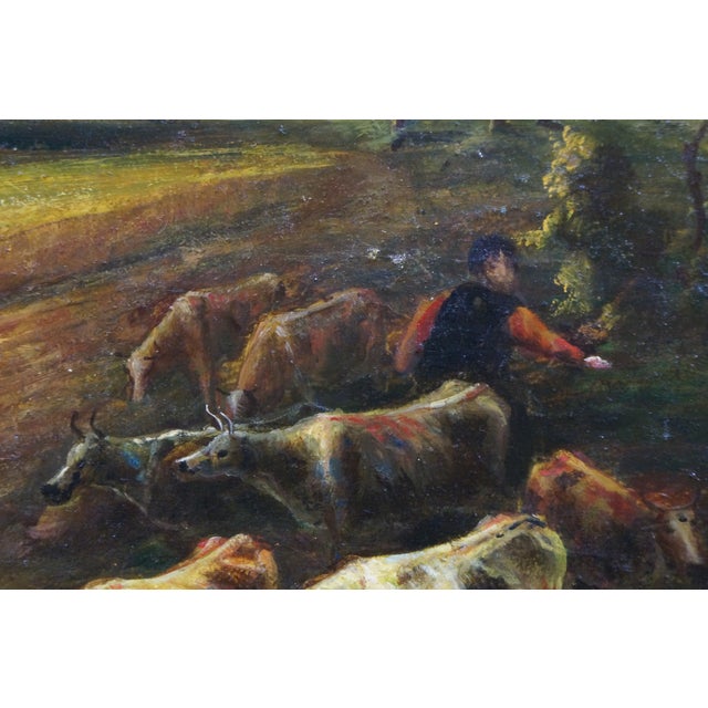 Late 20th Century The Rainbow Landscape Oil Painting on Linen After Peter Paul Rubens 39" For Sale - Image 10 of 13