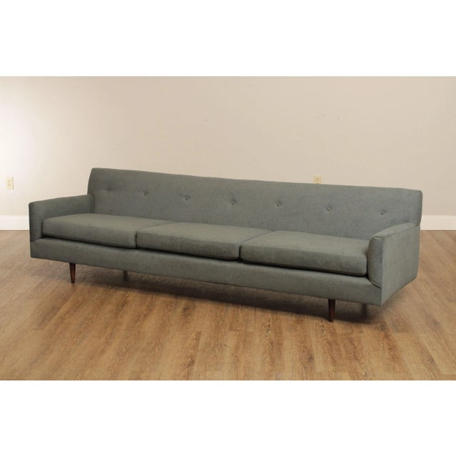 1960s 1960's Mid-Century Modern Newly Upholstered Sofa For Sale - Image 5 of 13