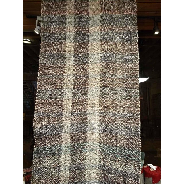 Vintage Turkish Kilim Rug, Handwoven Wool, Stripe Pattern, Ivory & Gray, 3x9 For Sale In Chicago - Image 6 of 8