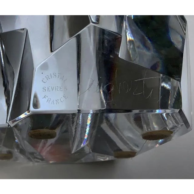 1950s Servres France Cristal Glass Rock Formation With Figure, Signed For Sale In New York - Image 6 of 8