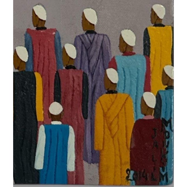 Jalil Moukim, (b. 1958) North African oil on canvas board. Signed lower right. Unframed. Dimensions: 11-1/2" high x 9-1/2"...