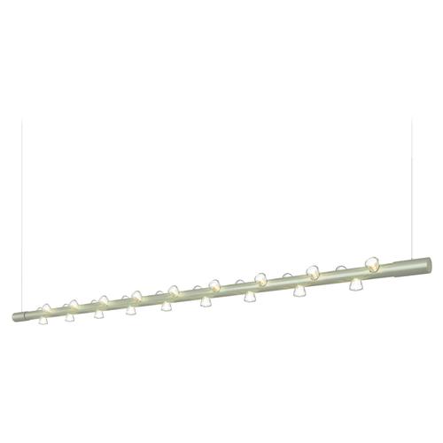 Lucy Large Linear Green Aluminum Pendant Lamp by JSPR For Sale - Image 10 of 10