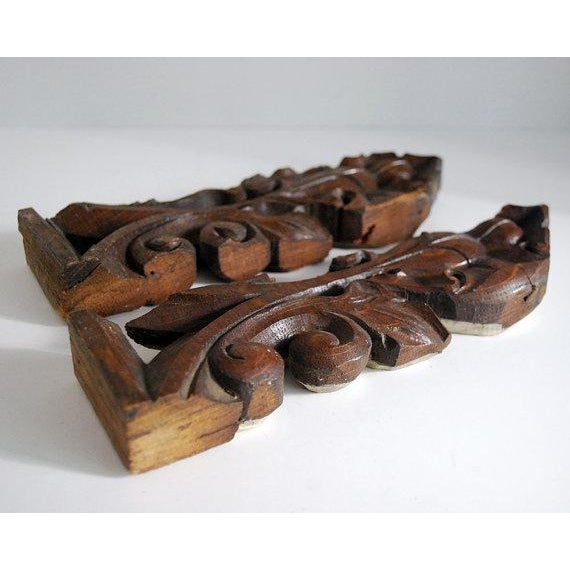Carved Wood Architectural Salvage Pieces a Pair Chairish
