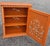 2020s Hand Painted Mediterranean Medicine Cabinet / Wall Shelf / Orange and White Zouak For Sale - Image 5 of 6