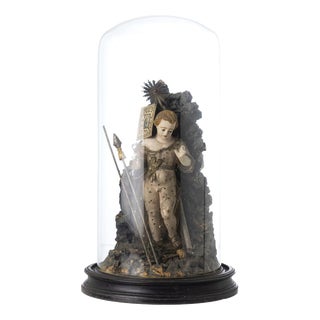 Portuguese Artist, Infant Jesus, 18th Century, Wood with Glass Dome For Sale