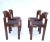Brown Plastic Chairs by Eero Aarnio for UPO Furniture, Finland, 1970s, Set of 4 For Sale - Image 11 of 11