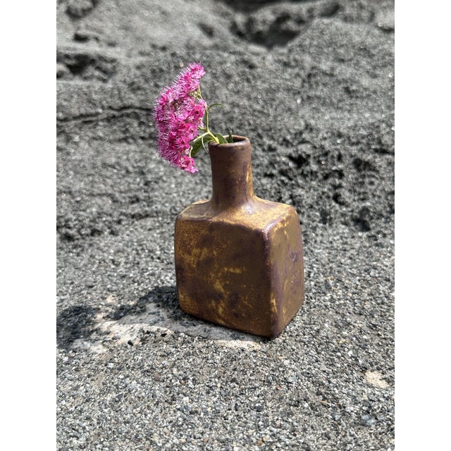 Free-Form Ceramic Art Vase in Earth Tones from Mobach-Keramik, Netherlands, 1960s For Sale - Image 16 of 18