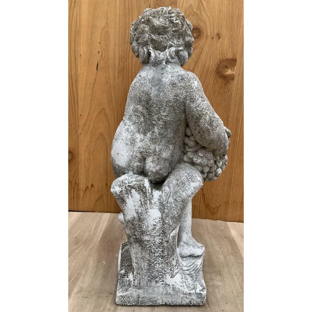 Neoclassical Vintage Neoclassical Style Cherub/Putti Garden Sculpture For Sale - Image 3 of 8