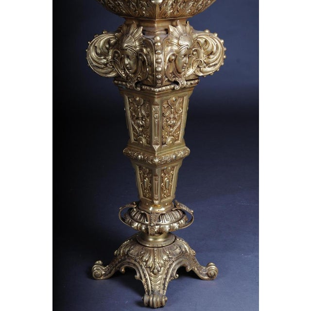 20th Century Gold Engraved Bronze Column For Sale - Image 12 of 18