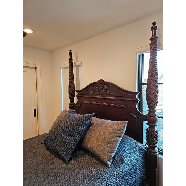 1990s Bernhardt 4 Poster Queen Bed For Sale - Image 11 of 12