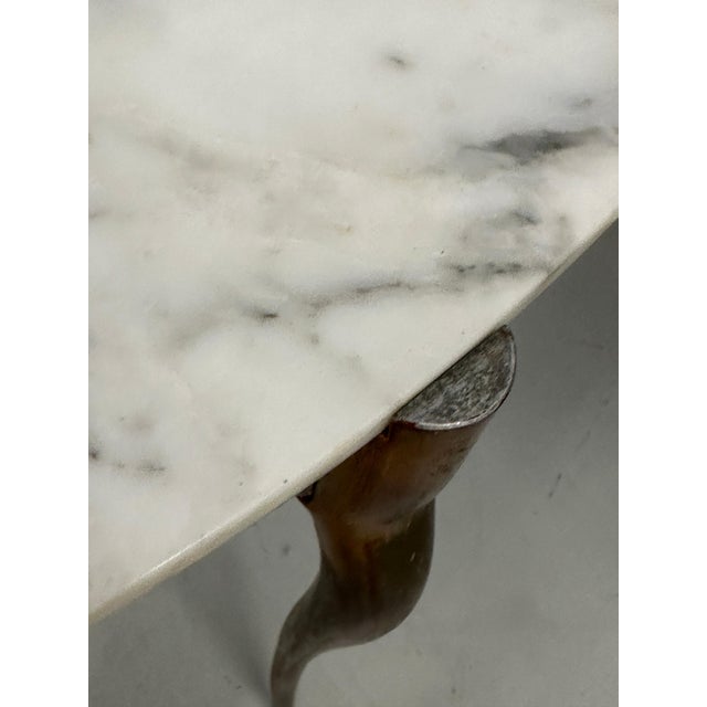Early 20th Century Italian Gilt Aluminum and Marble Dining Table For Sale - Image 4 of 18