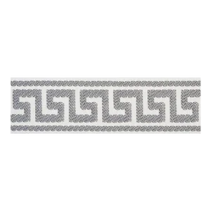 Schumacher Etienne Silk Greek Key Trim Narrow in Grey