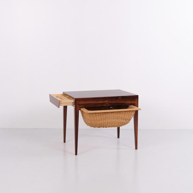 Model 40 Rosewood Side Table by Severin Hansen for Haslev Møbelfabrik, 1960 For Sale - Image 3 of 11