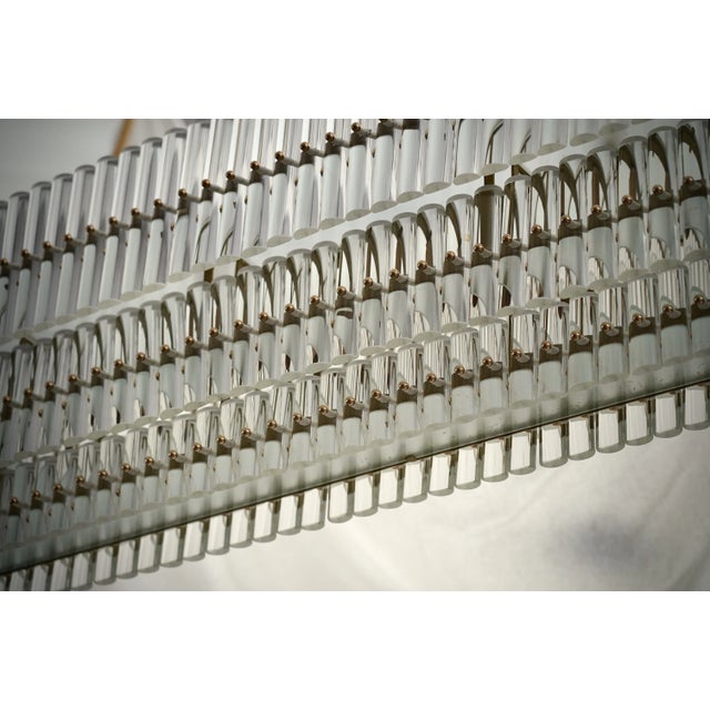 Mid-Century Italian Murano Art Glass and Brass Chandelier and Pendant For Sale - Image 6 of 10