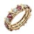 Tiffany & Co Schlumberger Gold Platinum 16 Stone Diamond Ruby Band Ring, Size 5 For Sale - Image 9 of 14