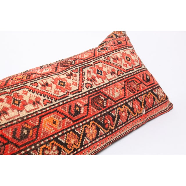 Antique Persian Melahir Cushion Cover – Handwoven 15" X 32" For Sale In Tampa - Image 6 of 11