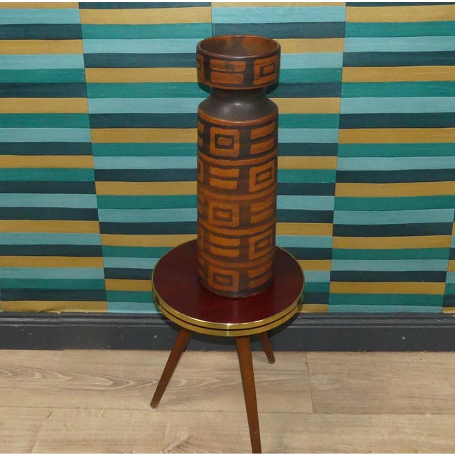 Great decoration! Sleek 1970s floor vase by Wächtersbach Especially decorative in shape and color Rare piece Base mark...