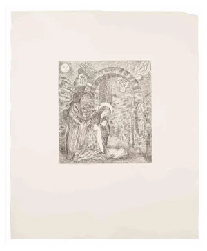 Gianpaolo Berto, The Nativity, Etching, 1976