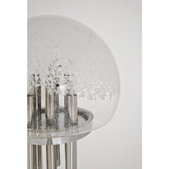 Mid-Century Modern Space Age Chrome and Murano Glass Floor Lamp, Italy, 1970s For Sale - Image 9 of 17