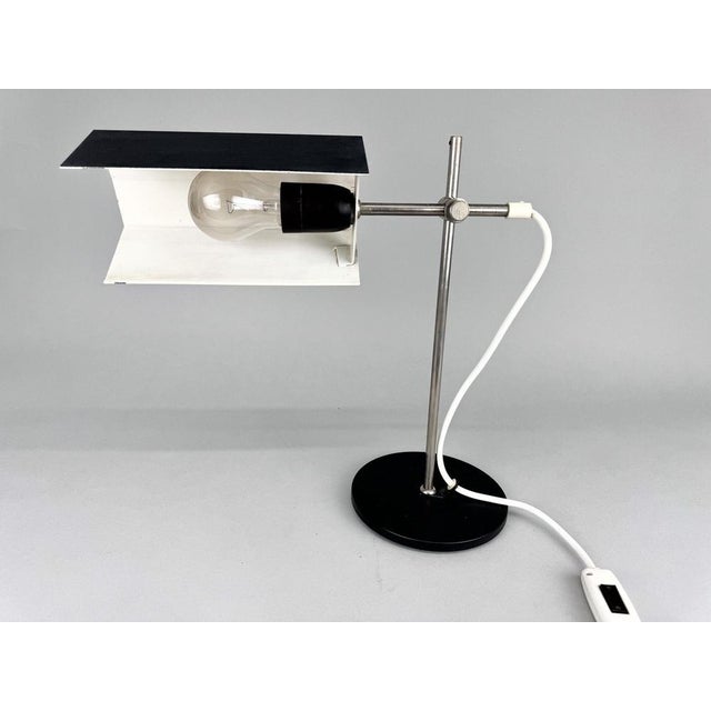 1970s Mid-Century Minimalist Adjustable Table Lamp, Czechoslovakia, 1970s For Sale - Image 5 of 15