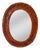 Vintage Embossed Leather Mirror, 1960s For Sale