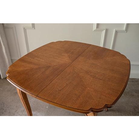 Vintage French Provincial Henredon Dining Table With Leaf For Sale - Image 11 of 17