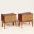Mid-Century Modern Danish Mid Century Modern Yew Bedside Tables, a Pair For Sale - Image 3 of 7