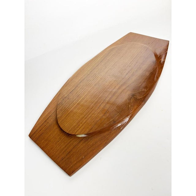 Brown Scandinavian Teak Tray, 1960s For Sale - Image 8 of 13