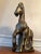Paint Large Chinese Horse Statue in Tang Dynasty Style, Bronze Painted Plaster Statue 1980s For Sale - Image 7 of 12