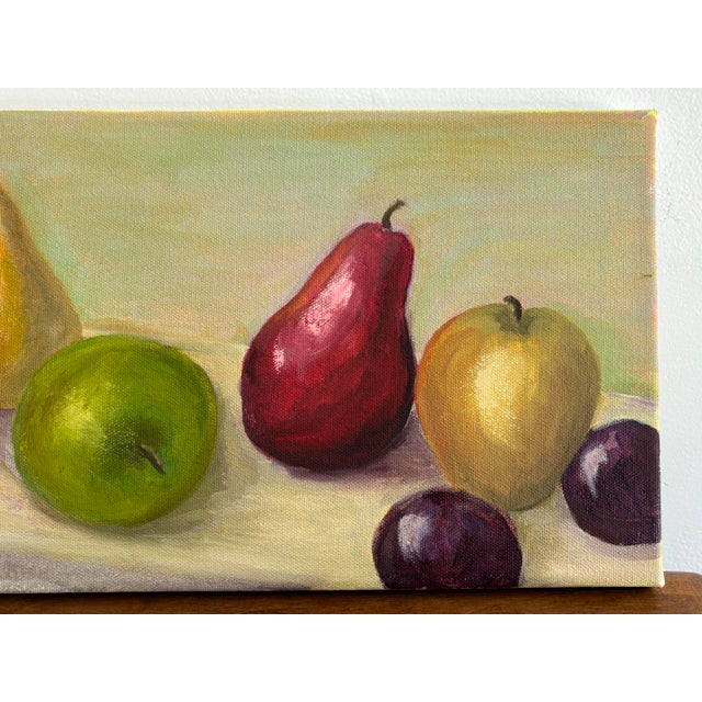 Late 20th Century Late 20th Century Fruit Still Life Oil Painting - Unsigned For Sale - Image 5 of 7