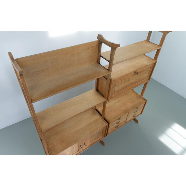 Danish Freestanding Oak Bookcase attributed to Henning Kjærnulf for Nyrup Møbler, 1960s For Sale - Image 6 of 18