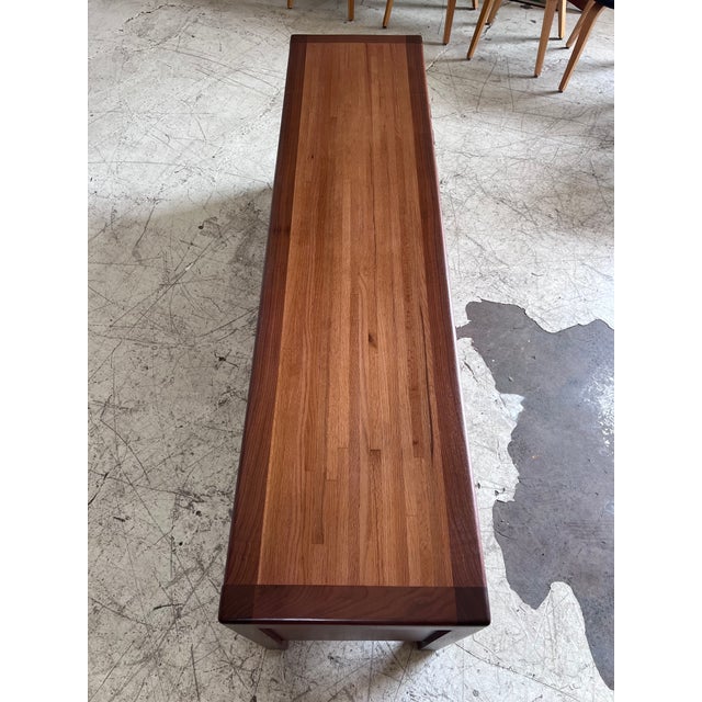 Wood Newly Refinished Mid Century Two Tone Credenza by Lou Hodges For Sale - Image 7 of 8