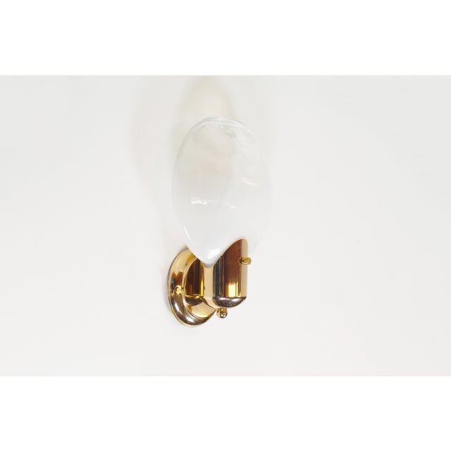 Metal Vintage Wall Lamp in Brass and Murano Glass from Kaiser Leuchten, 1970s For Sale - Image 7 of 7