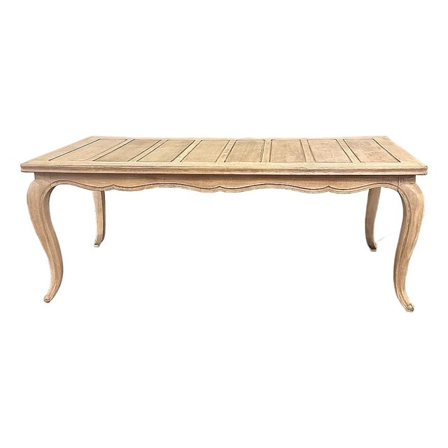 Antique Country French Stripped Fruitwood Dining Table For Sale