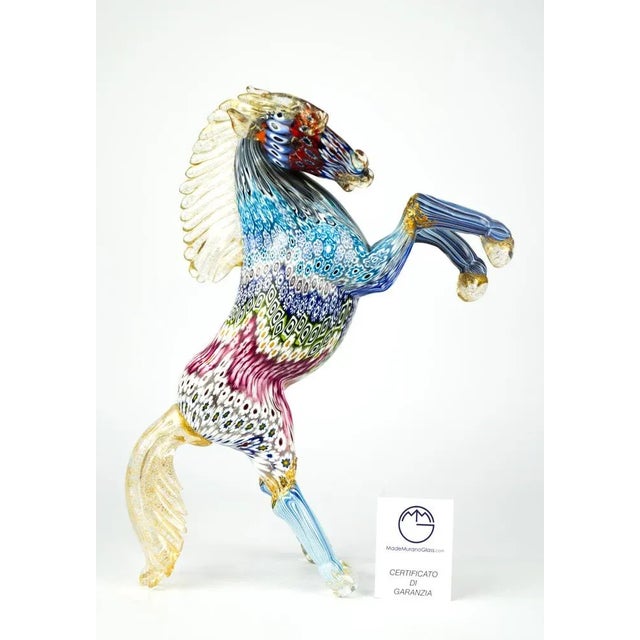 Blue Sculpture Horse M from Made Murano Glass, 2019 For Sale - Image 8 of 9