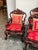 Vintage Qing Dynasty Style Carved Rosewood + Marble Arm Chairs, Set of Four For Sale In San Francisco - Image 6 of 12