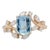 Santa Maria Aquamarine Ring in Solid 14K Yellow Gold with Natural Diamonds For Sale