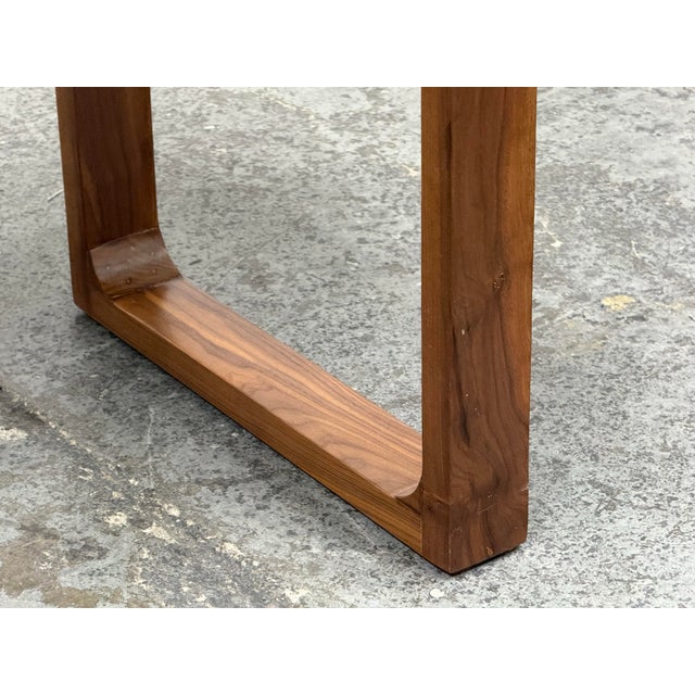 Mid-Century Modern Bespoke Walnut Writing Desk For Sale - Image 11 of 12