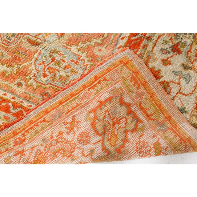 Turkish Antique Turkish Oushak Rug For Sale - Image 3 of 8
