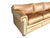Wood Vintage English Leather Sofa Tan Color Nail Head Trim Feather Down Cushions For Sale - Image 7 of 18