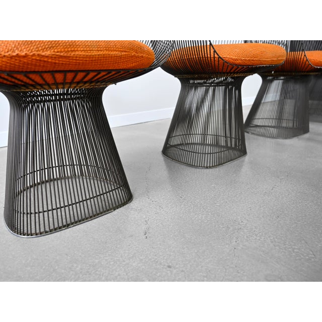 Vintage Warren Platner Bronze Dining Chairs for Knoll International - Set of Four For Sale In Detroit - Image 6 of 17