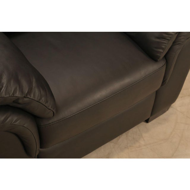 Animal Skin Italsofa Contemporary Black Leather Club Chair For Sale - Image 7 of 18