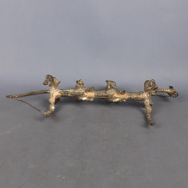 African Bronze Sculpture Horse with Warriors, Early 1900s For Sale - Image 14 of 17