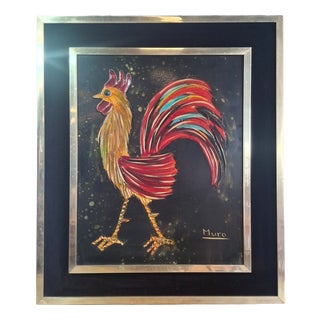 Muro, Rooster Relief, 1970s, Mixed Media, Framed For Sale