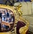 French Grand French Louis XV Burgundy Velvet Sofa With Romantic Ballroom Tapestry & Hand-Gilded Frame For Sale - Image 3 of 5