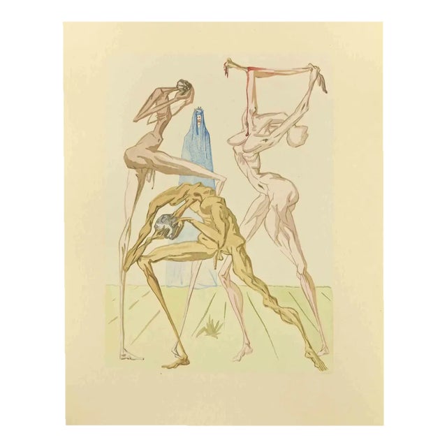 Salvador Dalí, The Inhabitants of Prato, Woodcut, 1963 For Sale