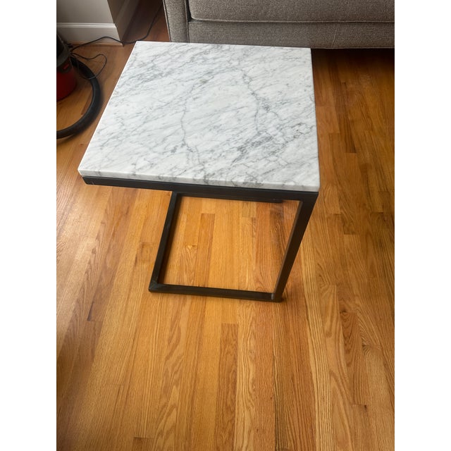 2010s Parsons Marble Side Table For Sale - Image 5 of 6