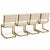 Cal-Style 1970s Mid-Century Modern Cal-Style Brass Cantilever Dining Chairs Model 7411 - Set of 4 For Sale - Image 4 of 8